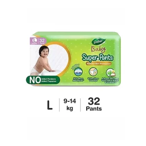 Dabur Baby Super Pants Diaper Large (9-14 Kg) - 32 Diapers