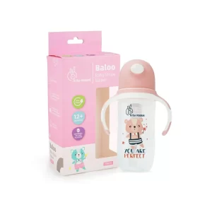 R for Rabbit Baloo Straw Sipper for Babies from 12+ Months - 300ml (Pink)