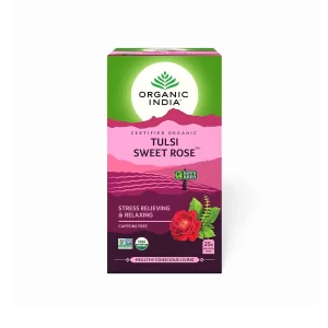 Organic India Tulsi Sweet Rose (25 Tea Bags)