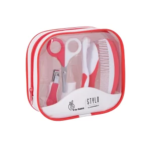 R for Rabbit Stylo All-in-One Grooming Kit for Babies from 0 to 3 Years (Red)