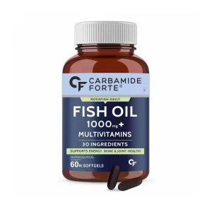 Carbamide Forte Fish Oil 1000 mg + Multivitamin Capsules for Bone, Joint and Energy (60 Capsules)