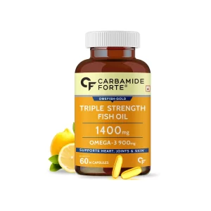 Carbamide Forte Triple Strength Fish Oil 1400 mg Capsules for Heart, Joint and Skin (60 Nos)