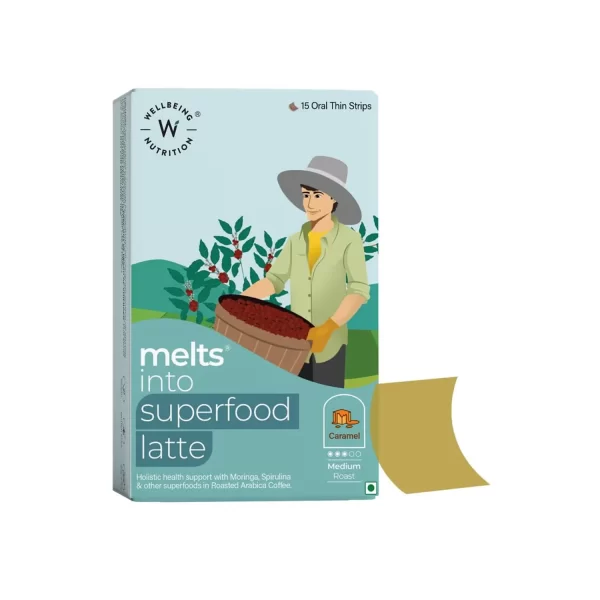 Wellbeing Nutrition Melts into Superfood Latte (15 Oral Strips) Wellbeing Nutrition Melts into Superfood Latte (15 Oral Strips)
