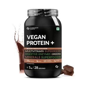 Carbamide Forte Vegan Protein + Powder Belgian Chocolate Flavour (1 Kg)