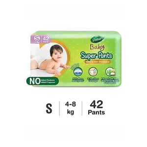 Dabur Baby Super Pants Diaper Small (4-8 Kg) - 42 Diapers