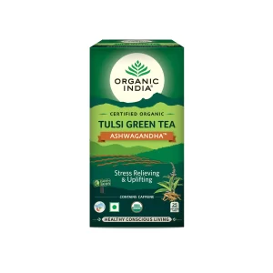 Organic India Tulsi Green Tea Ashwagandha - 25 Tea Bags
