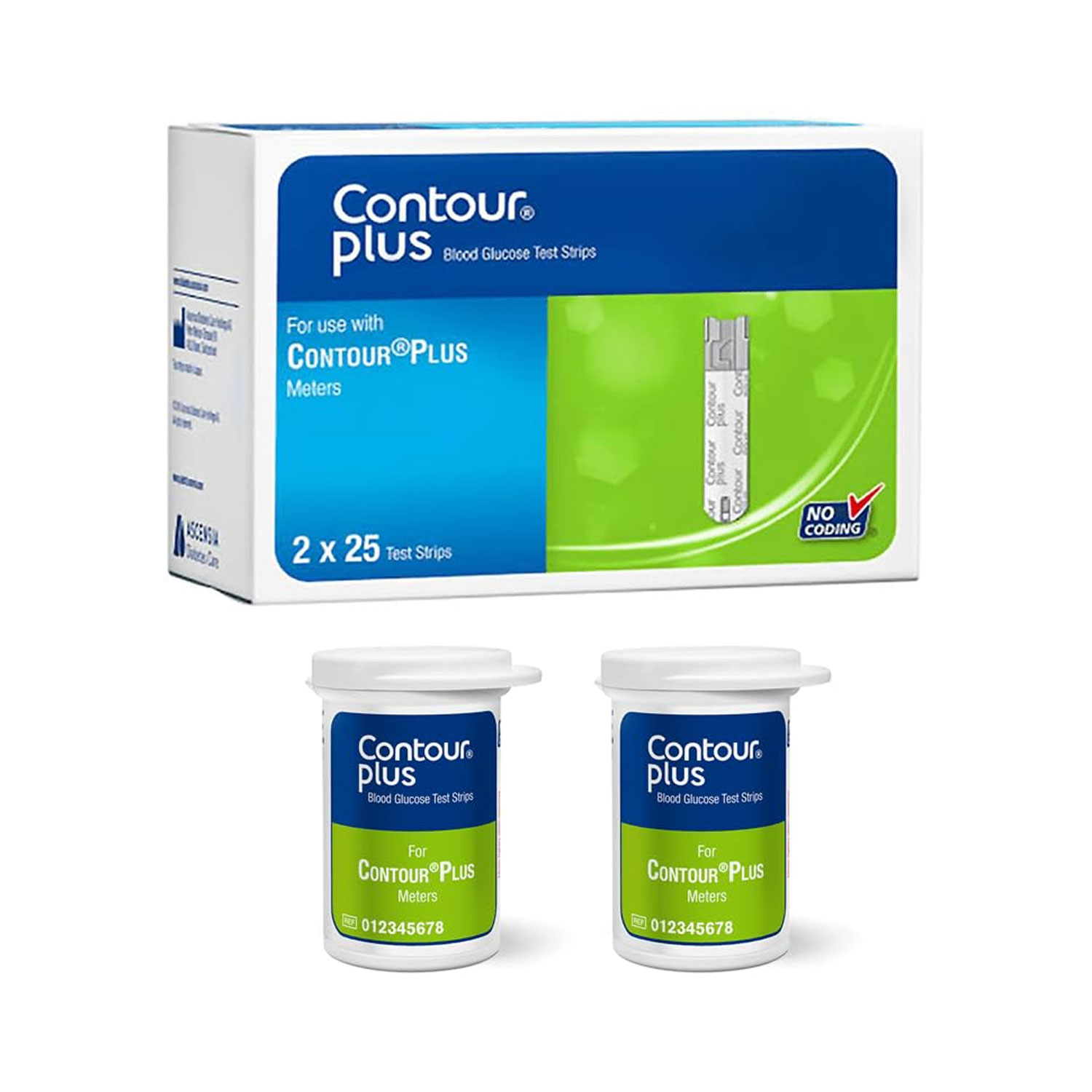 Contour Plus Blood Glucose Test Strips 50 nos - Cureka