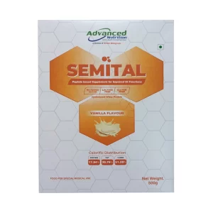 Semital Peptide based Supplement for Impaired GI Functions Vanilla Flavour 500g (Refill Pack)