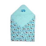 LuvLap Cotton Hooded Wrapper (Bus Print)