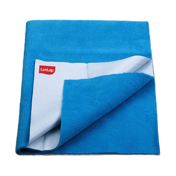 LuvLap Instadry Baby Bed Protector Royal Blue - Medium