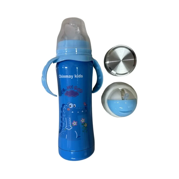 Chinmay Kids Thermal Insulation Stainless Steel Baby Feeding Bottle for New-Born/Toddler - Blue (240 ml) Chinmay Kids Thermal Insulation Stainless Steel Baby Feeding Bottle for New-Born/Toddler - Blue (240 ml)