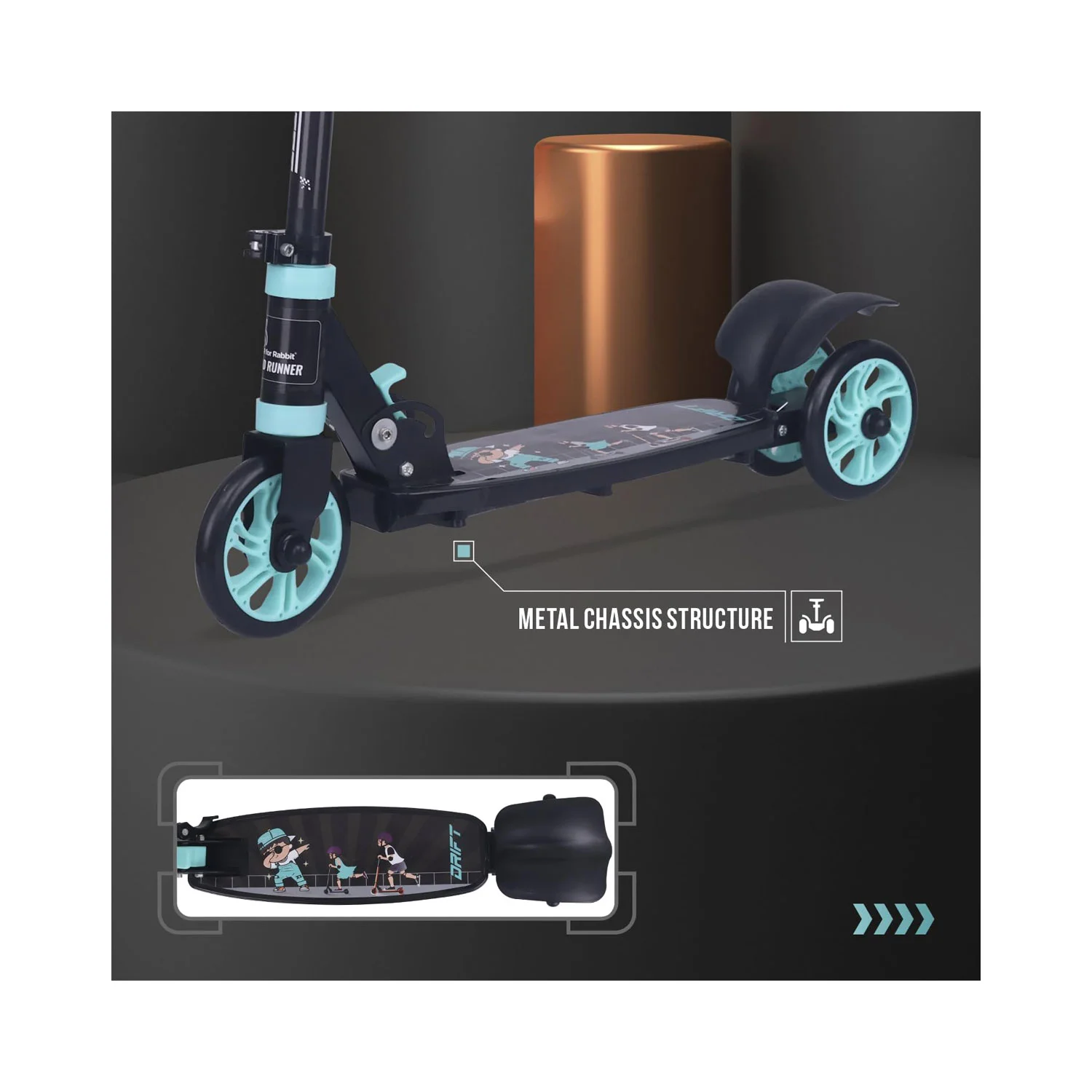 R for Rabbit Road Runner Drift Kick Scooter for Kids from 2+ Years ...