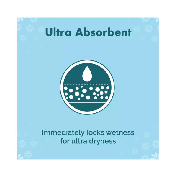 immediately locks wetness for ultra dryness