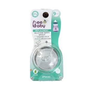 BeeBaby Replacement Silicone Sippy Spout for Wide Neck Bottle 2 Pieces