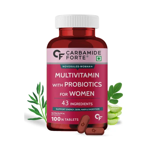 Carbamide Forte Multivitamin With Probiotics Tablets for Women Energy, Skin, Hair and Digestion (100 Tablets) Carbamide Forte Multivitamin With Probiotics Tablets for Women Energy, Skin, Hair and Digestion (100 Tablets)