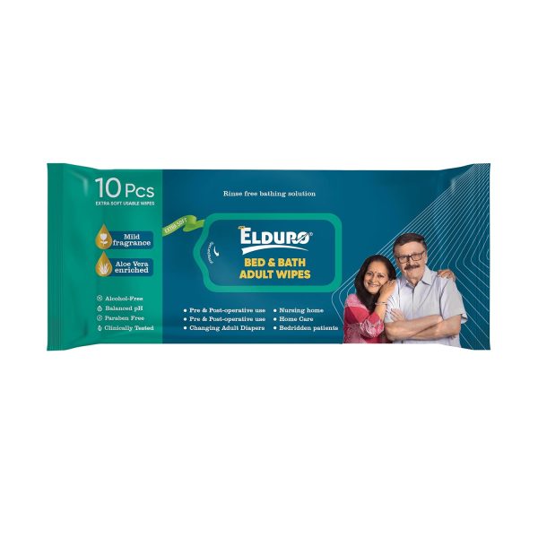 Elduro Bed and Bath Adult Wipes (10 Wipes)