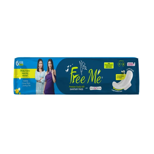 Free Me Premium Comfy Soft Sanitary Napkins with Disposal Cover XL (6 Pads) Free Me Premium Comfy Soft Sanitary Napkins with Disposal Cover XL (6 Pads)