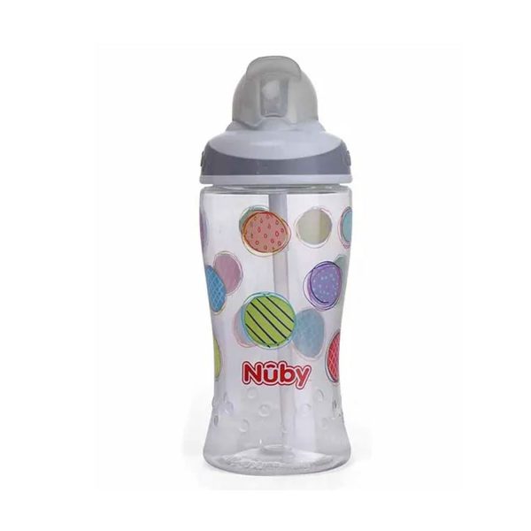 Nuby Flip It Active Sipper With Thin Straw 360ml Nuby Flip It Active Sipper With Thin Straw 360ml