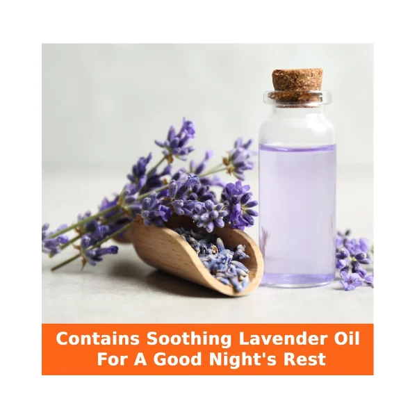 contains soothing lavender oil for good night sleep