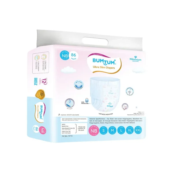 Bumtum Ultra Slim UV Protected Diaper Pants (74 Diapers)