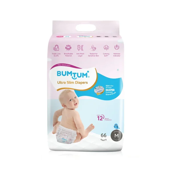 Bumtum Ultra Slim UV Protected Diaper Pants (66 Diapers)