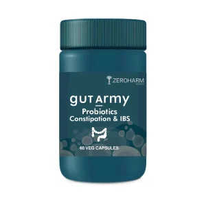Zeroharm Sciences Gut Army Probiotics Constipation and IBS supplement – 60 Capsules