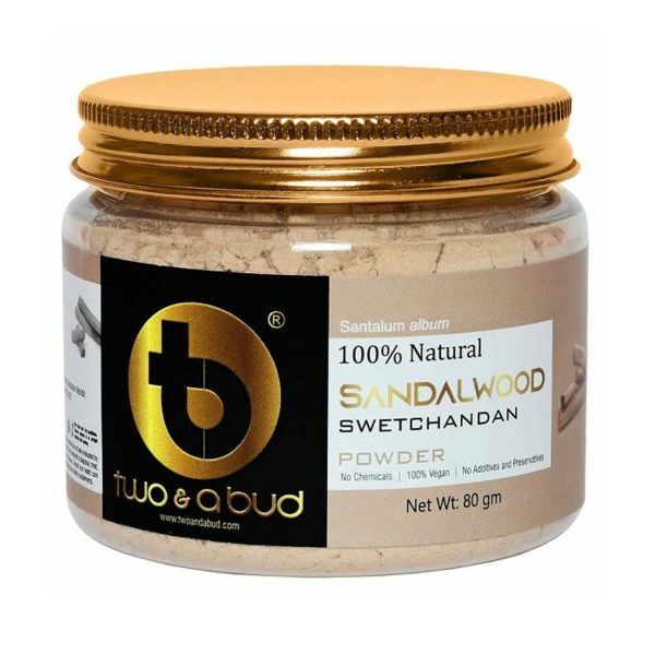 Two & A Bud 100% Natural Sandalwood Swetchandan Powder 80g