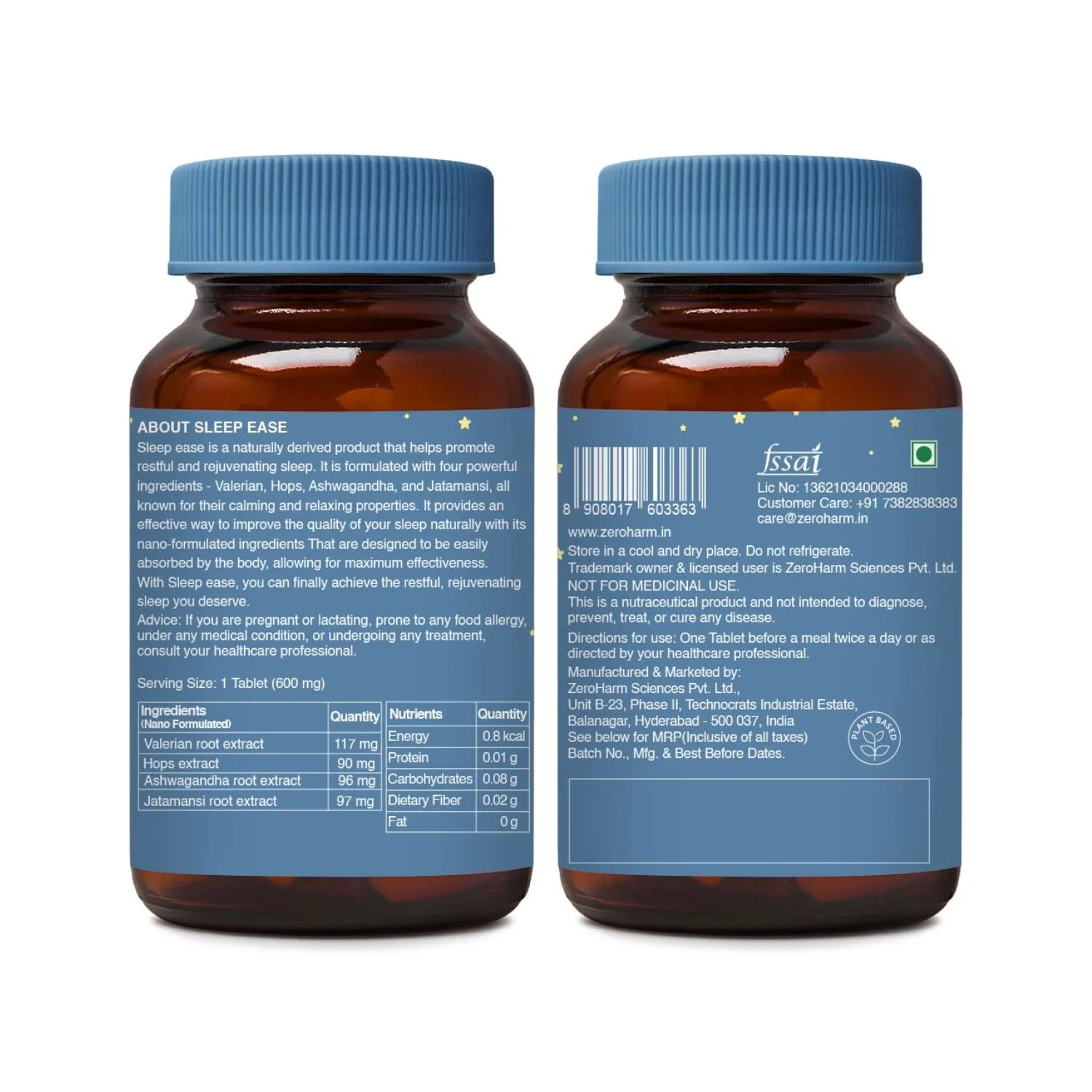 Zeroharm Science Sleep Ease – 60 Tablets - Image 3