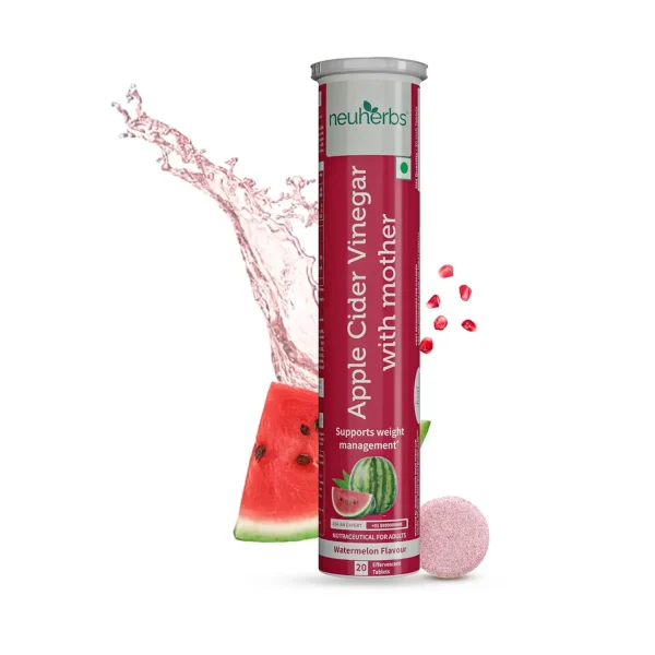 Neuherbs Apple Cider Vinegar Effervescent - 20 Tablets (Watermelon Flavour)