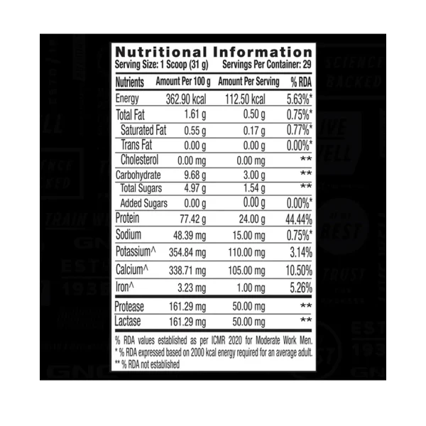 GNC AMP Gold 100% Whey Protein Advanced 2lbs - 0.907kg (Double