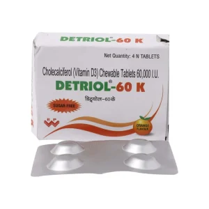 Detriol Vitamin D3 60000 IU Chewable Tablets