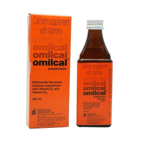 Omilcal Suspension with Calcium, Vitamin D3, Vitamin B12 – 200ml Omilcal Suspension with Calcium, Vitamin D3, Vitamin B12 – 200ml