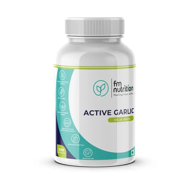 FM Nutrition Active Garlic Capsules - 60 Capsules FM Nutrition Active Garlic Capsules - 60 Capsules