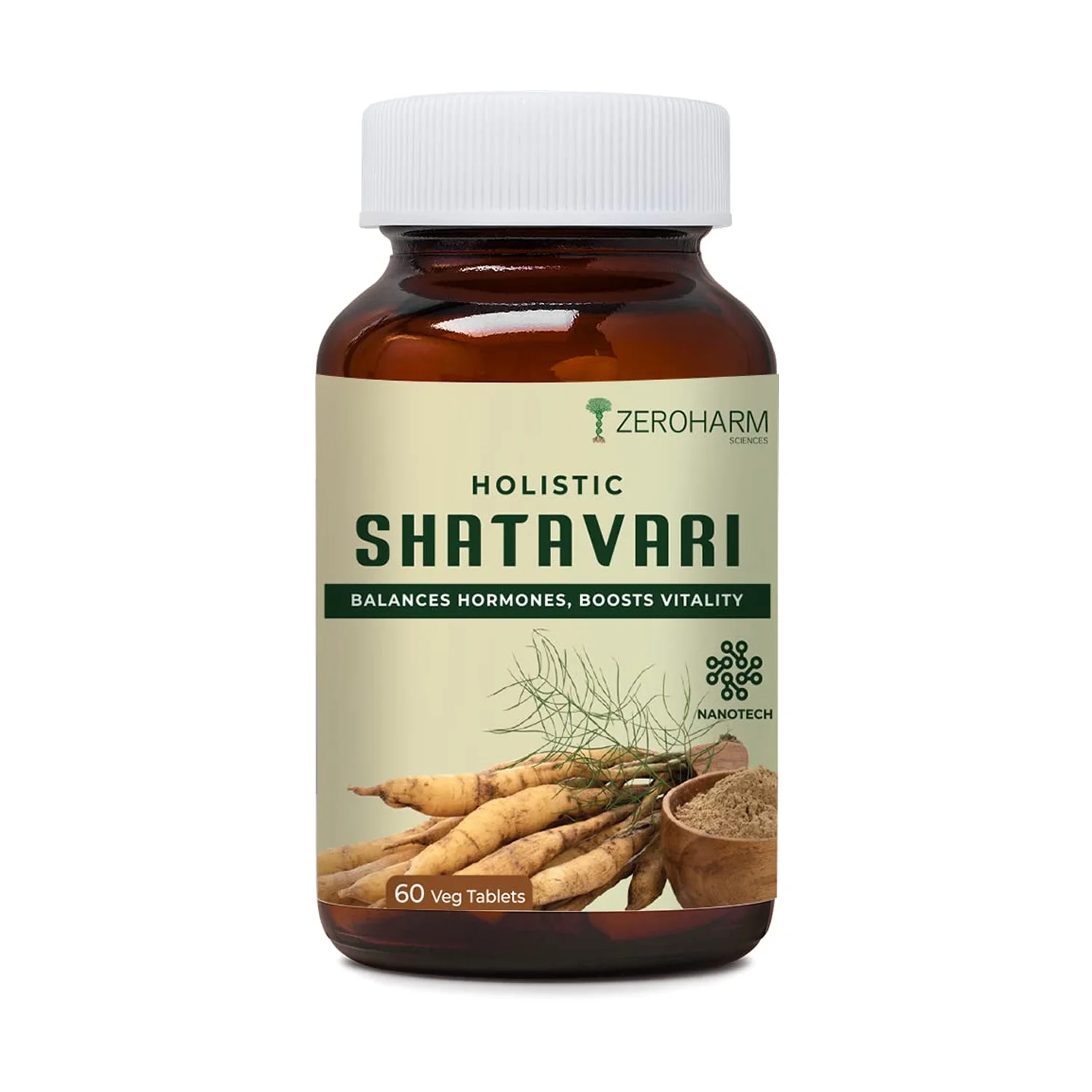 Zeroharm Science Holistic Shatavari – 60 Tablets