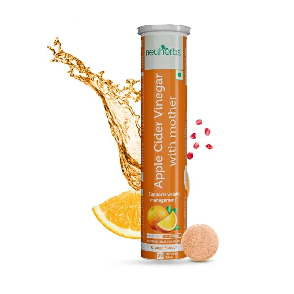 Neuherbs Apple Cider Vinegar Effervescent - 20 Tablets (Orange Flavour)