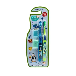 BuddsBuddy Aqua Kids Toothbrush for Babies from 3+ Years (Pack of 2)