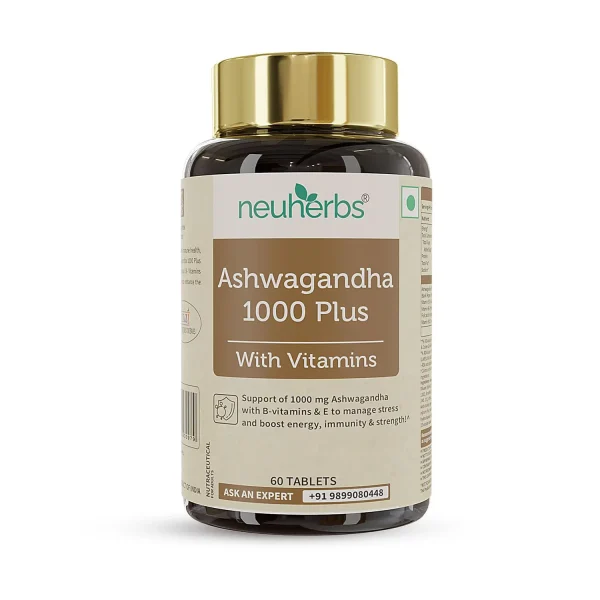Neuherbs Ashwagandha 1000 Plus - 60 Tablets Neuherbs Ashwagandha 1000 Plus - 60 Tablets