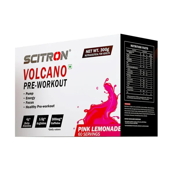 Scitron Volcano Preworkout powder 60 Servings - 300g (Pink Lemonade) Scitron Volcano Preworkout powder 60 Servings - 300g (Pink Lemonade)