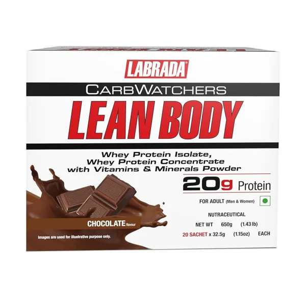 Labrada Lean Body Carbwatchers High Protein Meal Replacement Shake – 20 Sachet X 32.5g (Chocolate) Labrada Lean Body Carbwatchers High Protein Meal Replacement Shake – 20 Sachet X 32.5g (Chocolate)