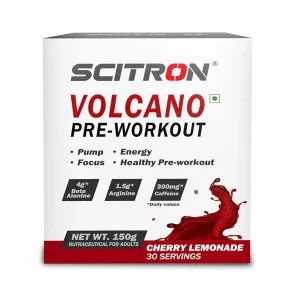 Scitron Volcano Preworkout powder 30 Servings - 150g (Cherry Lemonade)