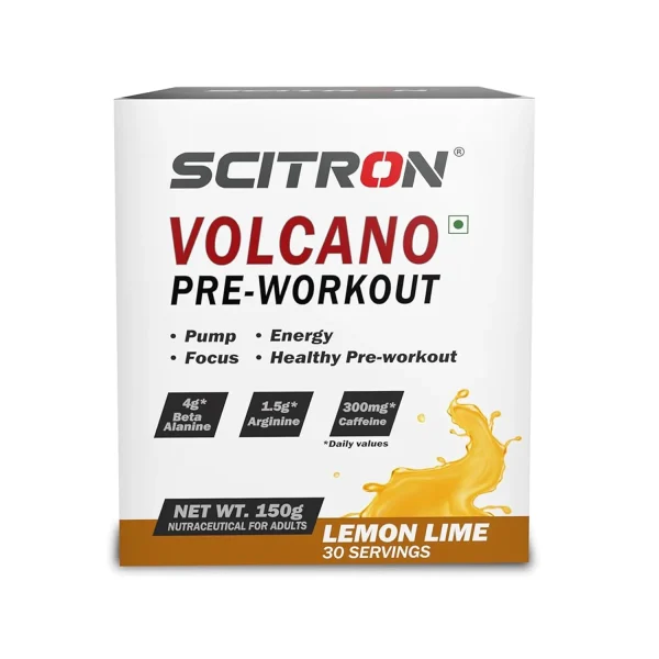 Scitron Volcano Preworkout powder 30 Servings - 150g (Lemon Lime)