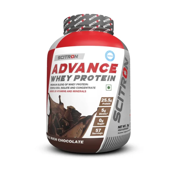 Scitron Advance Whey Protein Powder 57 Servings - 2kg (Double Rich Chocolate Flavour) Scitron Advance Whey Protein Powder 57 Servings - 2kg (Double Rich Chocolate Flavour)