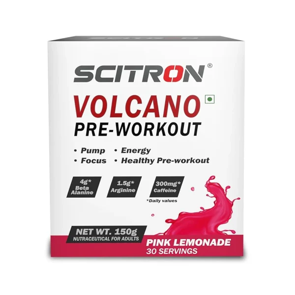 Scitron Volcano Preworkout powder 30 Servings - 150g (Pink Lemonade) Scitron Volcano Preworkout powder 30 Servings - 150g (Pink Lemonade)