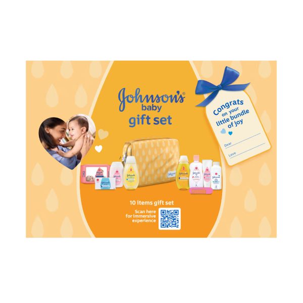 Johnson's Baby Care Collection with Organic Cotton Baby Romper (10 Gift items) Pink