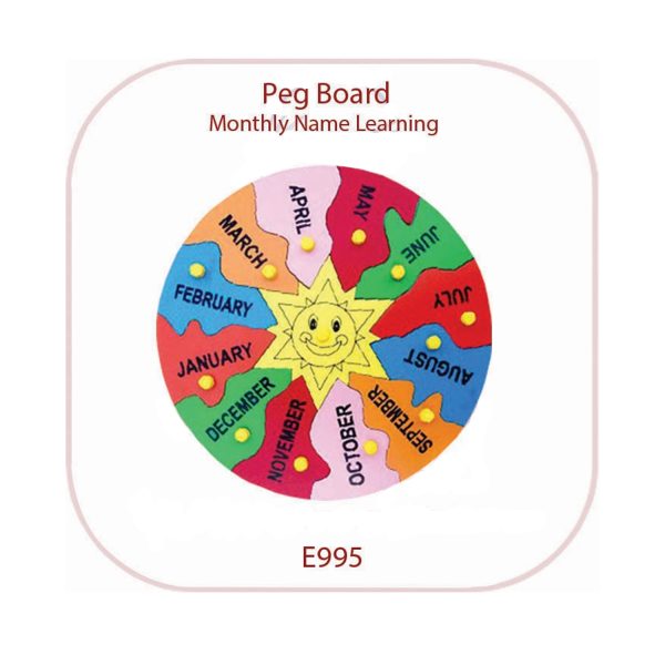 Divine Peg Board Monthly Name Learning (E995) Divine Peg Board Monthly Name Learning (E995)