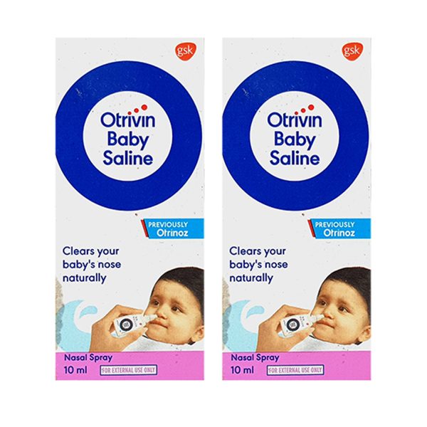 Otrivin Baby Saline Nasal Spray - 10ml (Pack of 2)