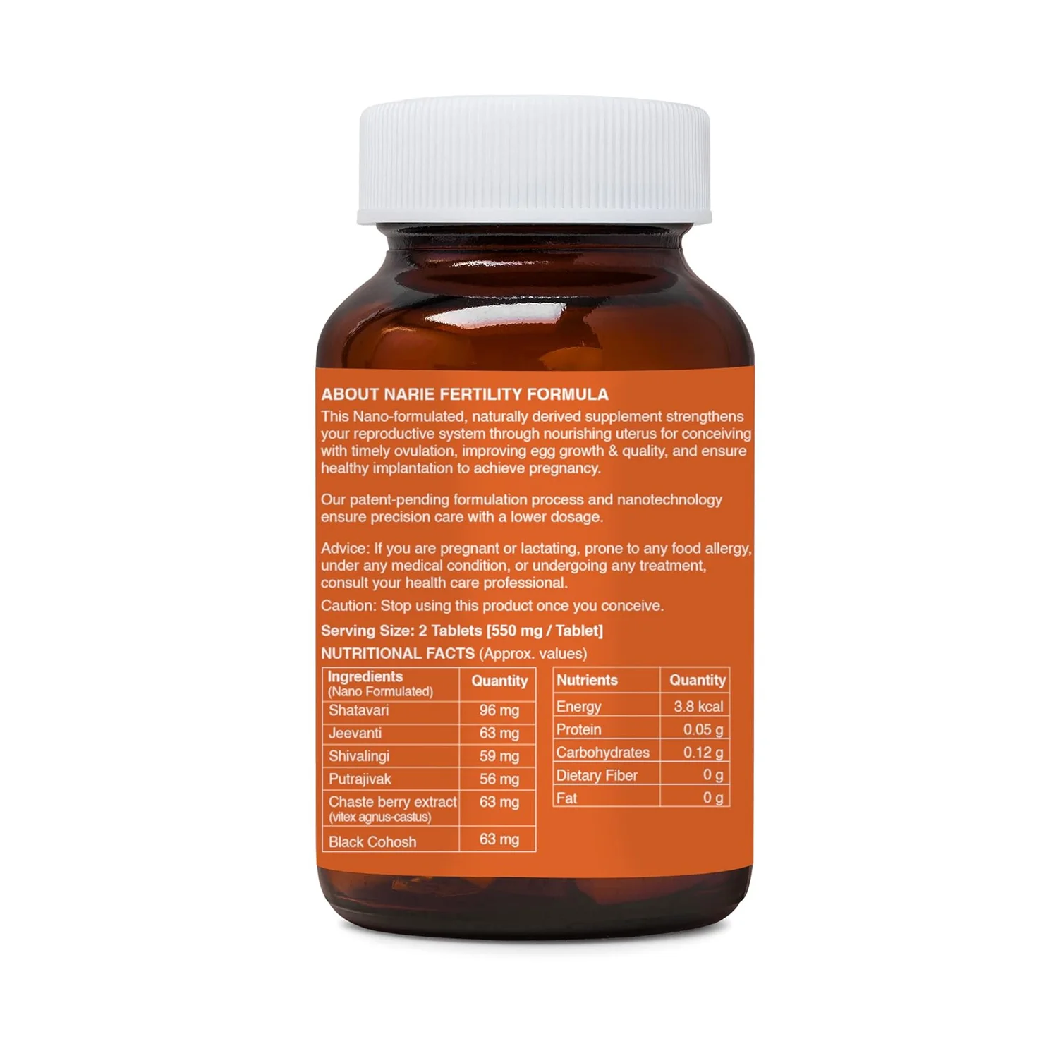 Zeroharm Narie Fertility Formula 60 Veg Tablets (Pack of 2) - Image 3