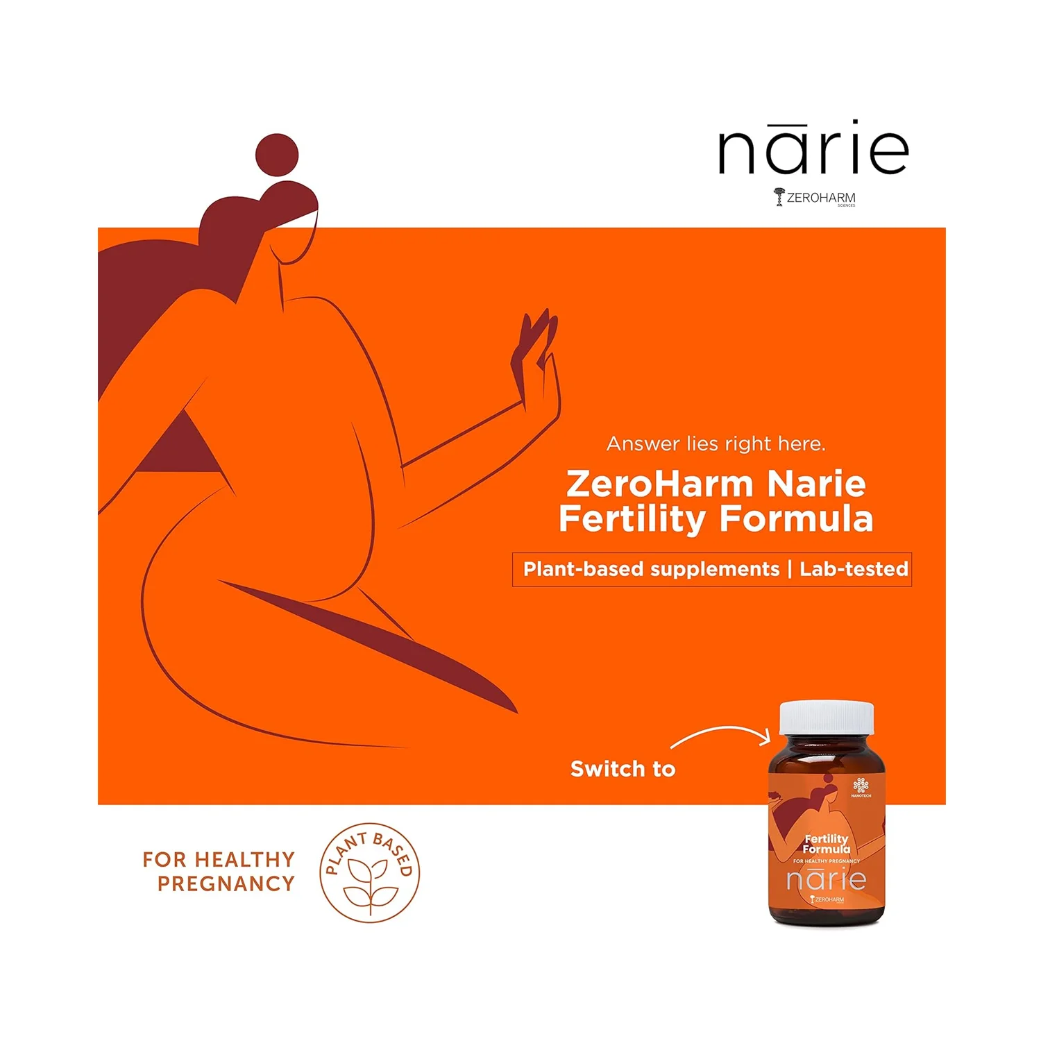 Zeroharm Narie Fertility Formula 60 Veg Tablets (Pack of 2) - Image 5