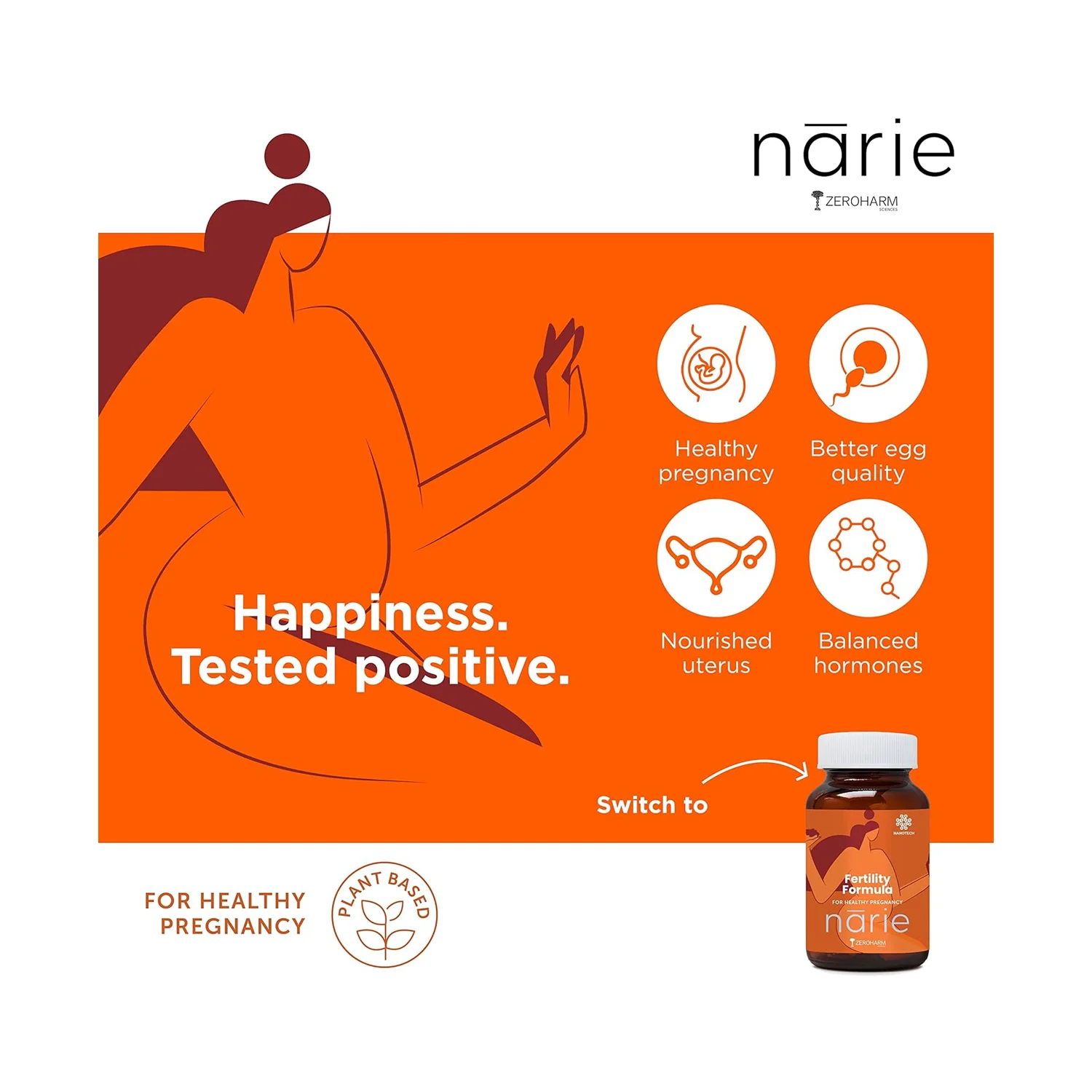 Zeroharm Narie Fertility Formula 60 Veg Tablets (Pack of 2) - Image 6