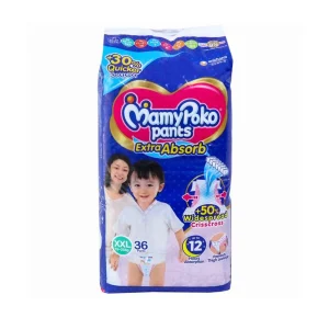 MamyPoko Extra Absorb Diaper- Pant Style (Fits baby with 15-25 kg weight ) XXL, 36 Diapers